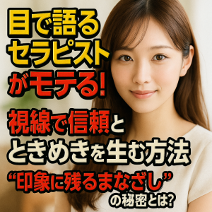 「“目で語るセラピスト”がモテる理由！視線がつくる信頼とときめき」