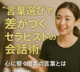 「また会いたくなるセラピスト」になるための言葉の魔法