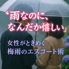 「雨なのに、なんだか嬉しい」——女性がときめく梅雨のエスコート術
